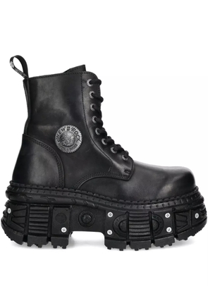 NEW ROCK 100mm lace-up boots - Black