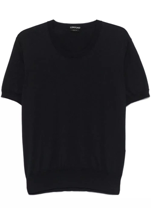 TOM FORD fine-knit T-shirt - Blue