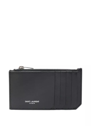 Saint Laurent zip-top card holder - Blue