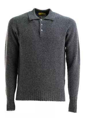Drumohr button-fastening wool polo shirt - 670 GREY