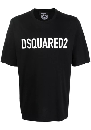 DSQUARED2 logo print cotton T-shirt - Black