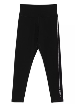 DKNY rhinestone-logo leggings - Black