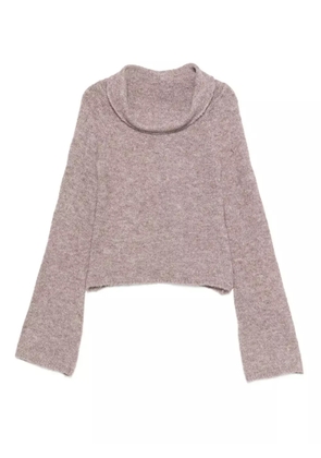 Eleh turtleneck wide-sleeve sweater - Brown