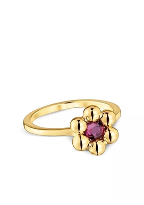 TOUS beaded flower-motif ring - Gold