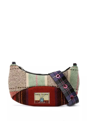 Rave Review tartan-check wool shoulder bag - Pink
