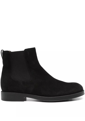 Tod's elastic-panel suede chelsea boots - Black