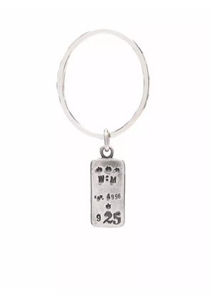 WERKSTATT:MÜNCHEN engraved hammered keyring - Silver