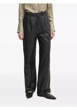 Joop! pleated leather trousers - Black