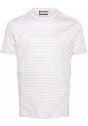 Canali striped crew-neck T-shirt - Neutrals
