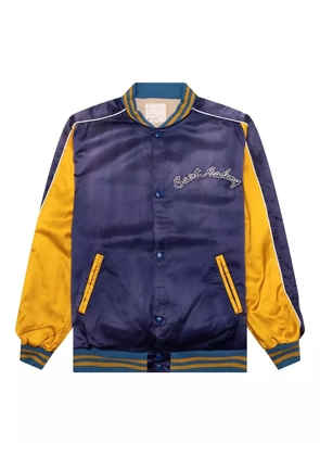 SAINT MXXXXXX satin-panel bomber jacket - Blue