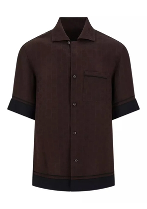 Ferragamo monogram short sleeve shirts - Brown