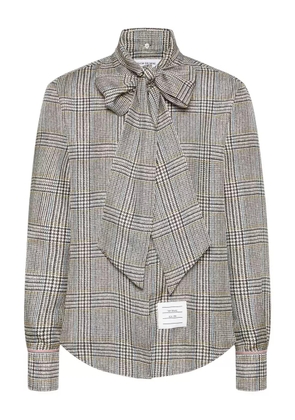 Thom Browne Hunting tweed silk twill shirt - Black
