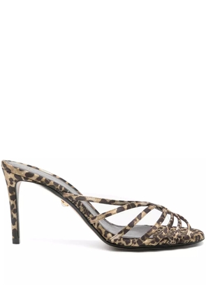 Alevì leopard-print heeled sandals - Brown