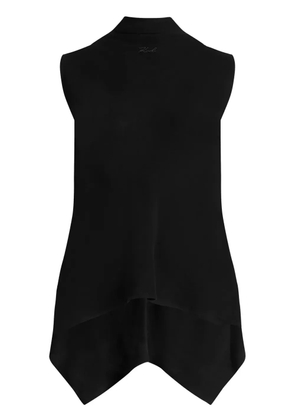 Karl Lagerfeld roll neck sleeveless blouse - Black