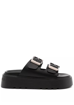 Casadei Florence double-strap chunky-sole sandals - Black