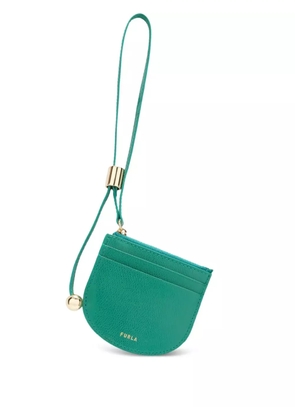 Furla Laura curved zip card holder - Green