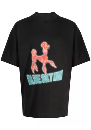 BLUE SKY INN logo-print cotton T-shirt - Black