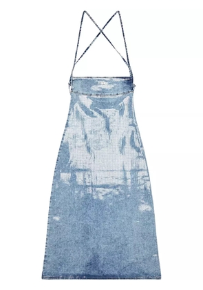 Diesel De-Held S open-back denim midi dress - Blue