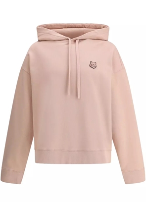 Maison Kitsuné logo patch hoodie - Pink