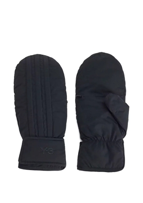 Y-3 logo-embroidered gloves - Black