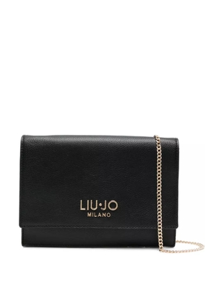 LIU JO mini logo-plaque chain cross-body bag - Black