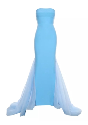 V:PM ATELIER Ariana strapless-fishtail maxi gown - Blue