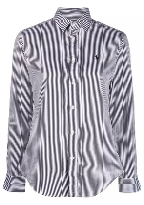 Polo Ralph Lauren striped logo-embroidered shirt - Black