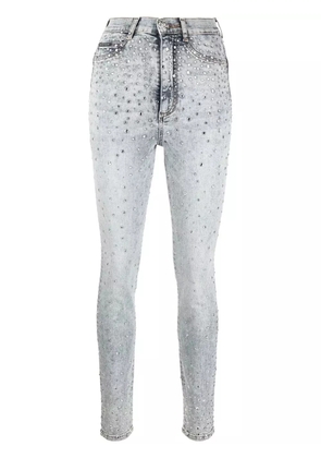 Philipp Plein rhinestone-embellished skinny jeans - Blue