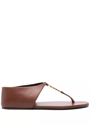 Saint Laurent Cassandra sandals - Brown