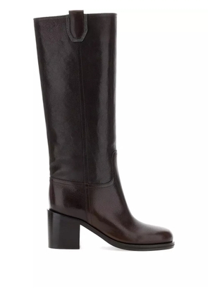 Brunello Cucinelli leather knee-high boots - Brown