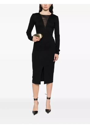 Patrizia Pepe double-breasted panelled dress - Black
