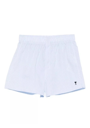 AMI Paris striped pyjama shorts - Blue