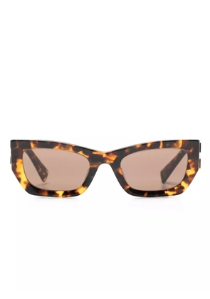 Miu Miu Eyewear tortoiseshell logo-plaque sunglasses - Brown