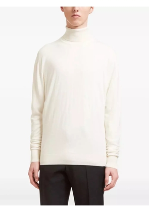 Aiezen turtleneck knitted sweater - White