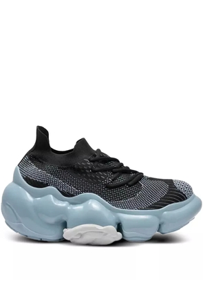 GROUNDS Moopie knitted chunky 'Black/Light Blue' sneakers