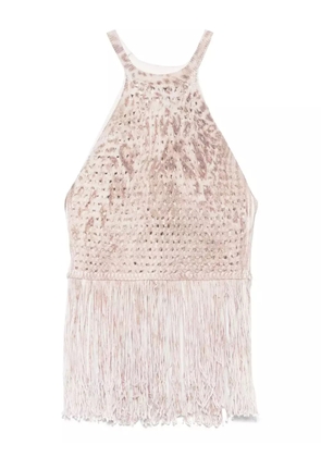 Blumarine open-knit top - Neutrals