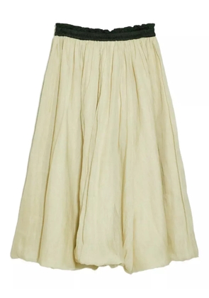 Renli Su elastic-waistband gathered skirt - Neutrals