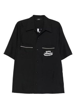AMIRI embroidered-pocket short-sleeve shirt - Black