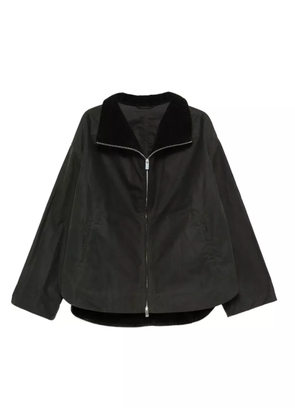 TOTEME zipped corduroy-collar jacket - Green