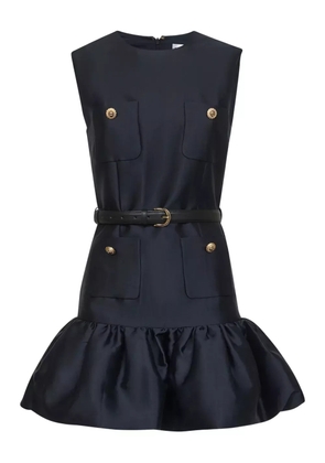 Self-Portrait taffeta sleeveless dress - Blue