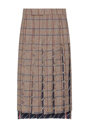 Thom Browne Hunting tweed pleated skirt