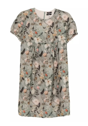 R13 floral-print babydoll dress - Green