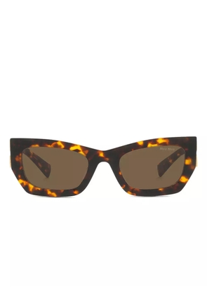 Miu Miu Eyewear angular tortoiseshell sunglasses - Brown