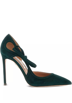 Aquazzura bow-detail cut-out pumps - Green