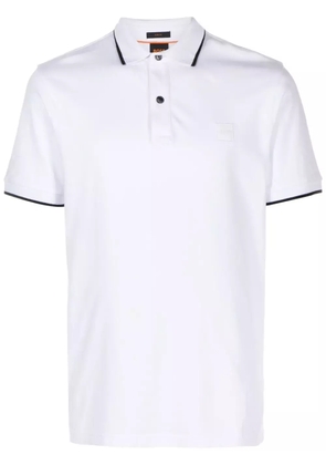 BOSS piqué polo shirt - White