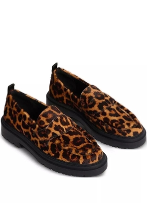 Hoff leopard-print platform loafers - Brown