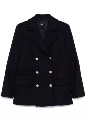 Theory felted-finish peacoat - Blue