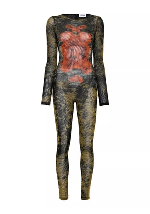Jean Paul Gaultier abstract-print jumpsuit - Black