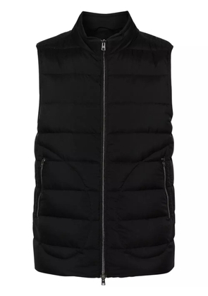 Herno zip-up quilted down gilet - Black