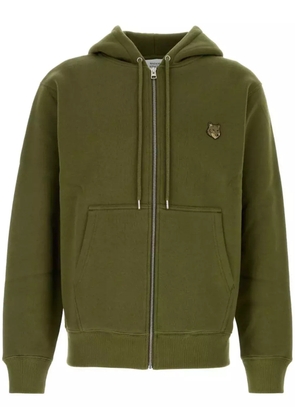 Maison Kitsuné Bold Fox Head-appliqué hoodie - Green